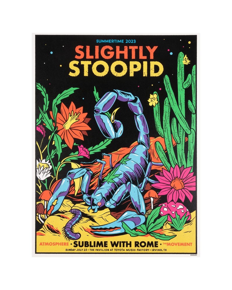 Slightly Stoopid 7/23/23 Irving TX Show Poster by Ivan Minsloff $16.80 Decor